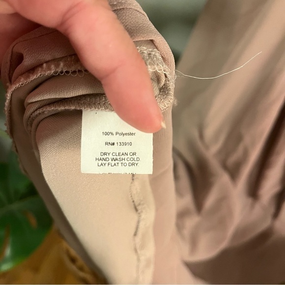 Show Me Your MUMU Lauren Tie Maxi Dress Soft Beige Chiffon Medium - Picture 8 of 8